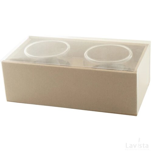 Mocaboo Glazen Espresso Kopjes Set Wit
