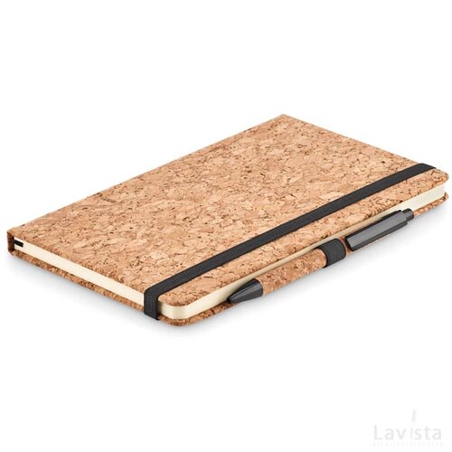 A5 kurk notitieboek balpen set Suber set zwart