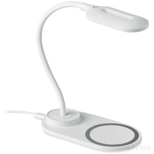Bureaulamp met 10w lader Saturn wit