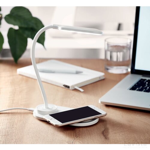Bureaulamp met 10w lader Saturn wit
