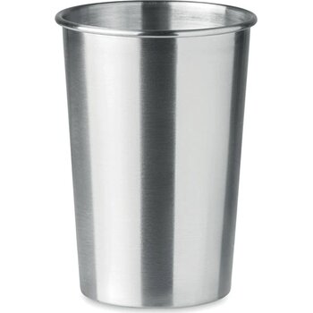 Rvs beker 350ml Bongo mat zilver