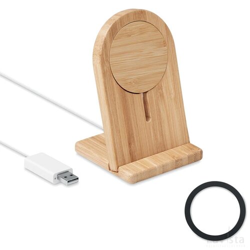 Draagbare oplader 10w Hintois hout