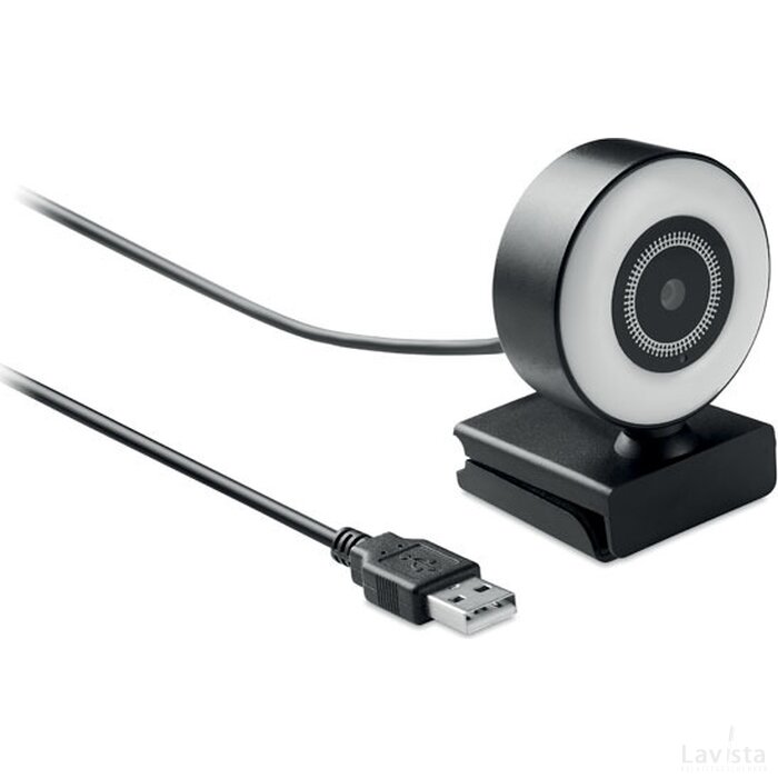 1080p hd webcam met ringlicht Lagani zwart
