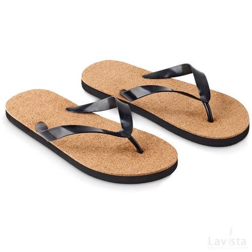 Slippers van kurk l Bombai l zwart