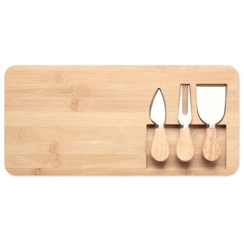 Bamboe kaasplank set Bruin