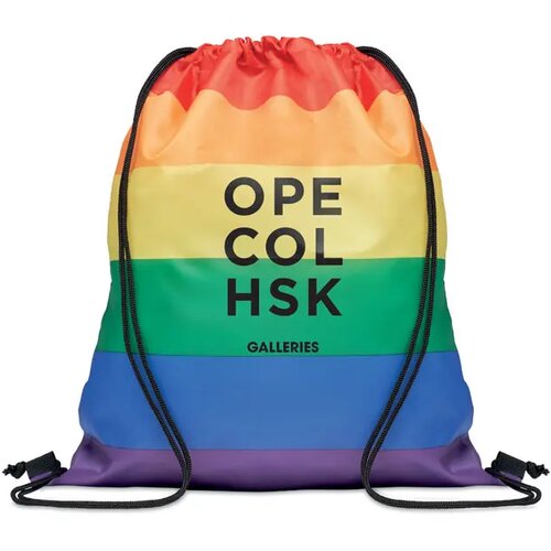 Regenboog rpet trekkoordrugzak Bow multicolour