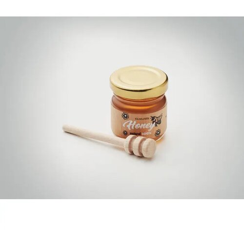 Wilde bloemenhoning pot set Dauber hout