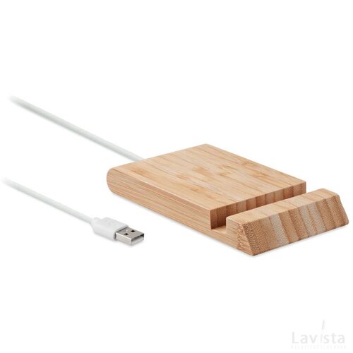 Bamboe draadloze oplader 10w Odos hout
