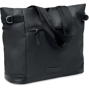 600d rpet schoudertas Daegu bag zwart
