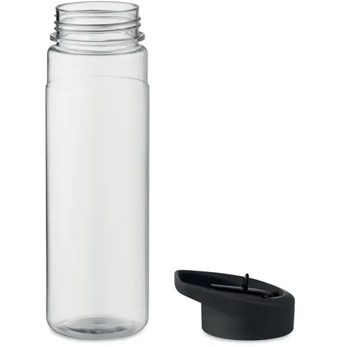 RPET waterfles met fliptop Zwart 650 ml