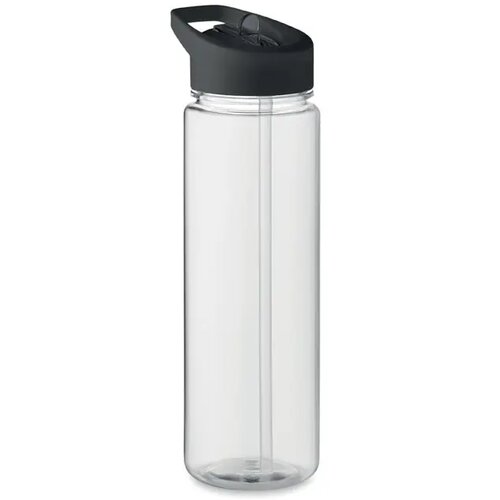RPET waterfles met fliptop Zwart 650 ml
