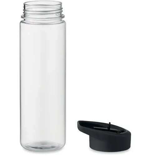 RPET waterfles met fliptop Zwart 650 ml