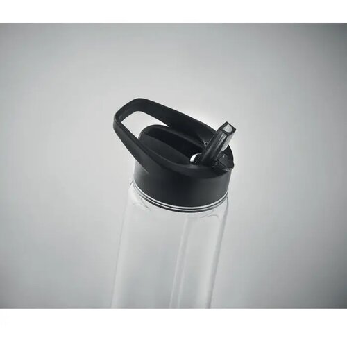RPET waterfles met fliptop Zwart 650 ml