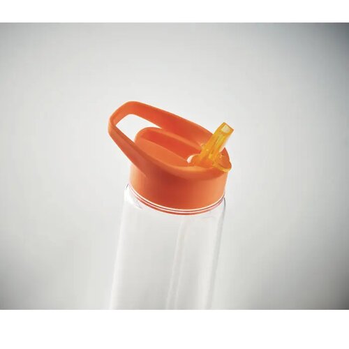 RPET waterfles met fliptop Oranje 650 ml