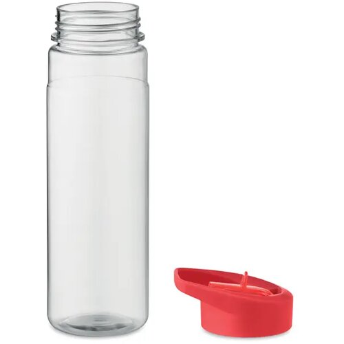 RPET waterfles met fliptop Rood 650 ml