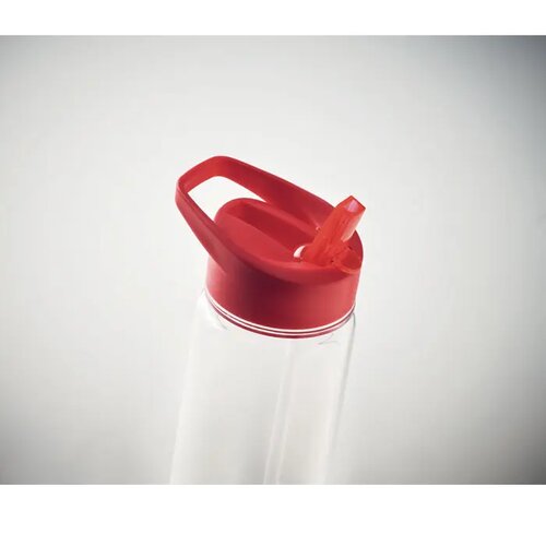 RPET waterfles met fliptop Rood 650 ml