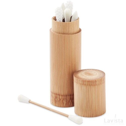 6 herbruikbare wattenstaafjes Fenton hout