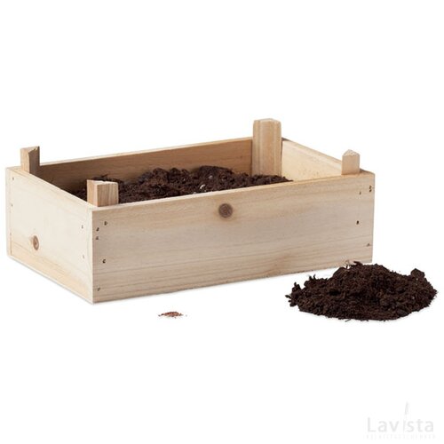 Tomatenkweekset houten kratje Tomato hout
