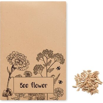 Bloemenzaadjes in envelop Seedlopebee beige