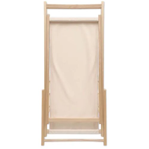 Houten strandstoel Beige