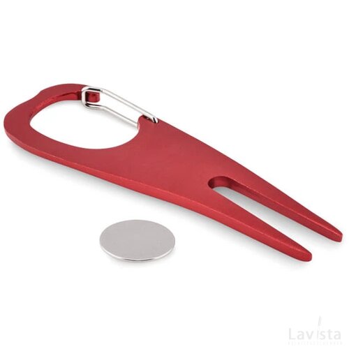 Aluminium golf pitchfork Mulligan rood