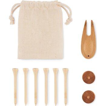 Golf accessoires set in etui Dormie beige