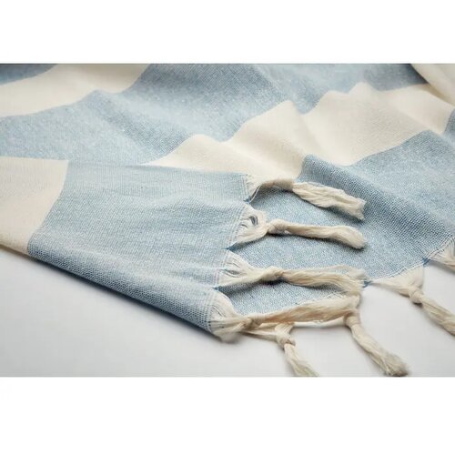 Gerecyclede hamam handdoek Blauw