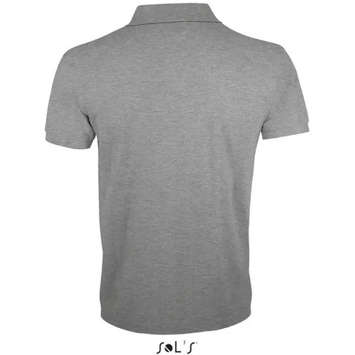 Prime heren polo 200g Prime men grey melange
