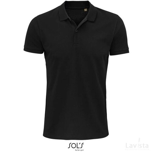 Planet heren polo 170g Planet men zwart
