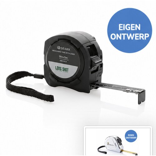 Gear X meetlint van 5M met 30M laser zwart