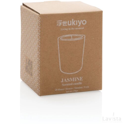 Ukiyo geurkaars in glas wit