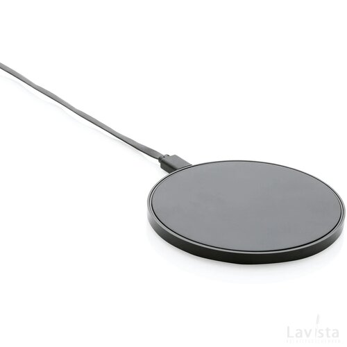 RCS standaard recycled plastic 10W draadloze lader zwart