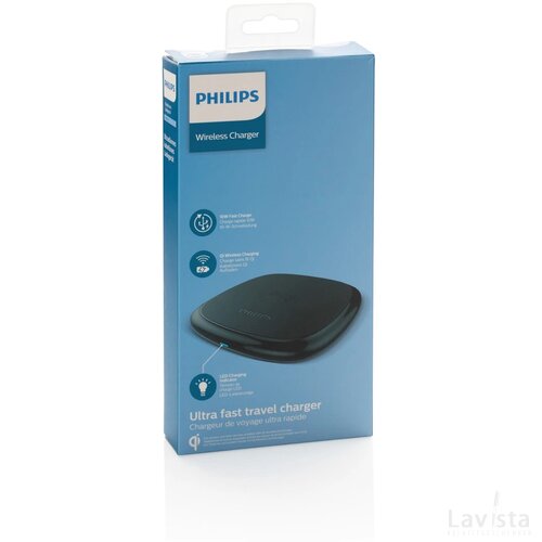 Philips 10W Qi draadloze oplader zwart