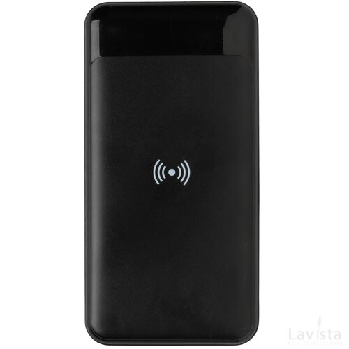 RCS standaard recycled plastic wireless powerbank zwart