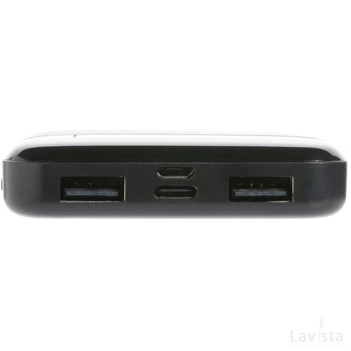 RCS standaard recycled plastic wireless powerbank zwart