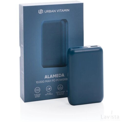 Urban Vitamin Alameda 10.000 mAh 18W PD powerbank blauw