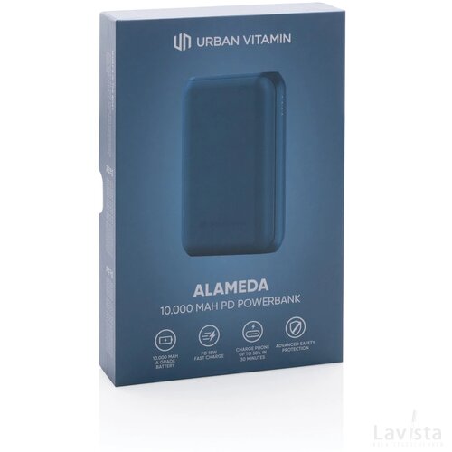 Urban Vitamin Alameda 10.000 mAh 18W PD powerbank blauw