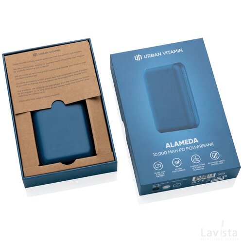 Urban Vitamin Alameda 10.000 mAh 18W PD powerbank blauw