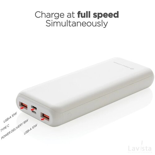 Urban Vitamin Pasadena 20.000 mAh 18W PD powerbank wit