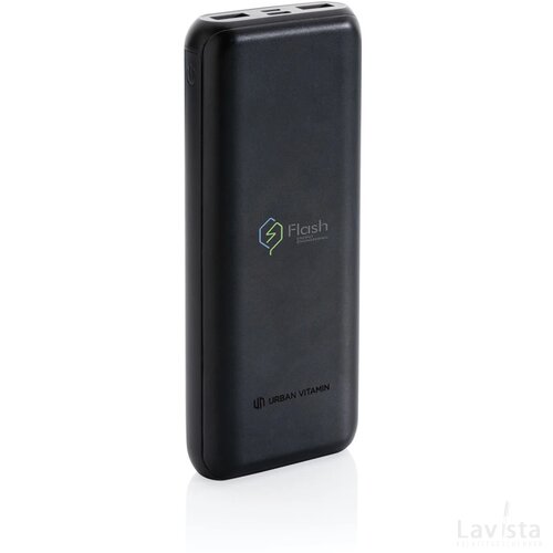 Urban Vitamin Pasadena 20.000 mAh 18W PD powerbank zwart