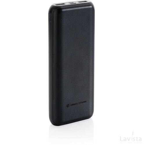Urban Vitamin Pasadena 20.000 mAh 18W PD powerbank zwart