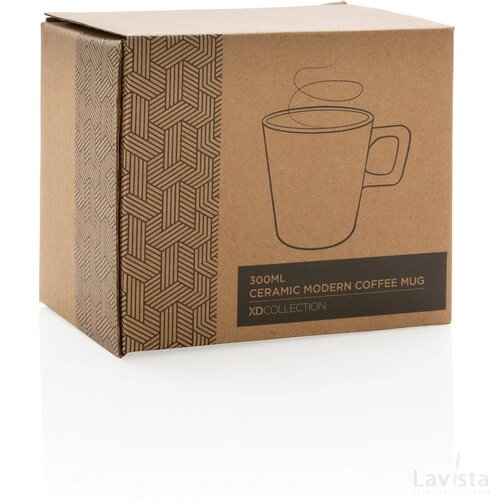 Keramische moderne koffiemok 300 ml wit, wit