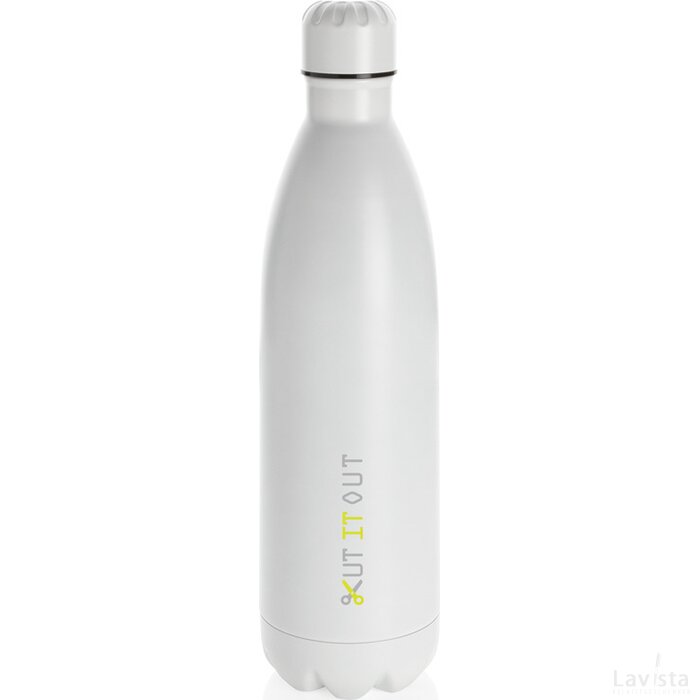 Unikleur vacuum roestvrijstalen fles 1L wit