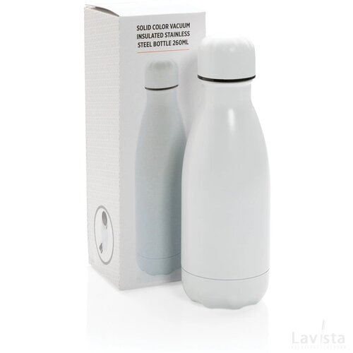Unikleur vacuum roestvrijstalen fles 260ml wit