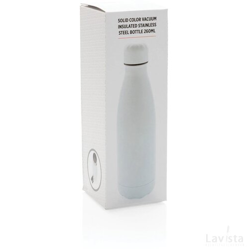 Unikleur vacuum roestvrijstalen fles 260ml wit