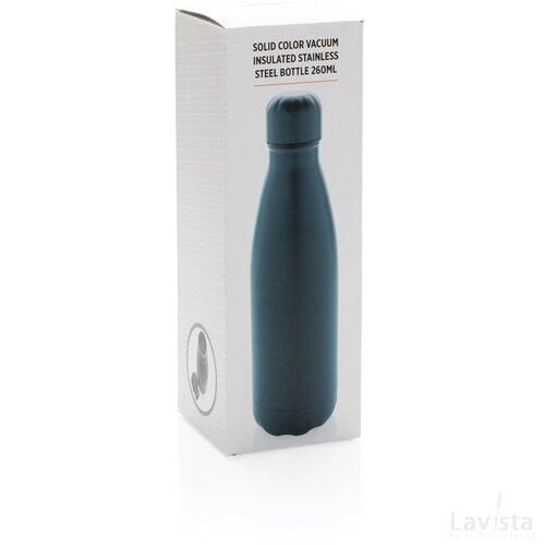 Unikleur vacuum roestvrijstalen fles 260ml blauw