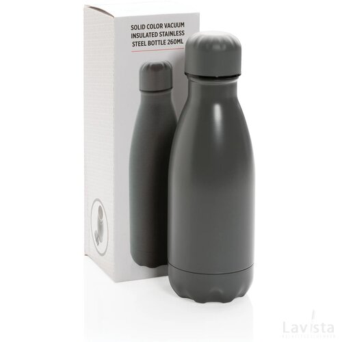 Unikleur vacuum roestvrijstalen fles 260ml grijs