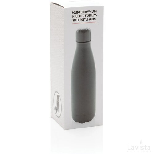 Unikleur vacuum roestvrijstalen fles 260ml grijs