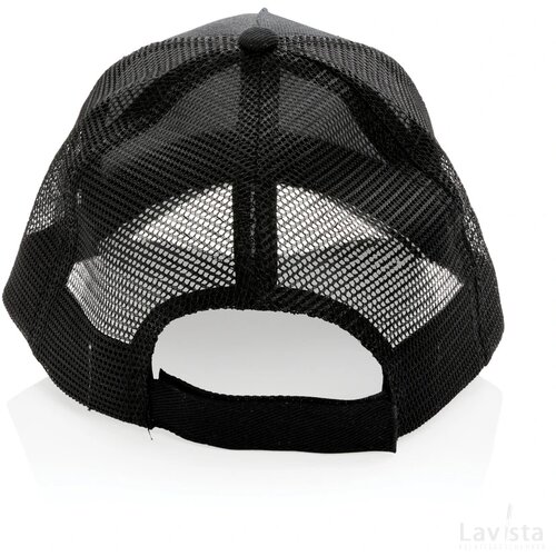 Impact AWARE™ 5 panel recycled katoenen truckercap zwart