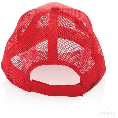 Impact AWARE™ 5 panel recycled katoenen truckercap rood